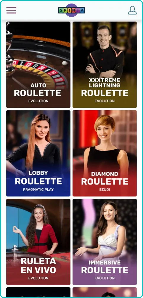 Spinia Live-Casino Roulette